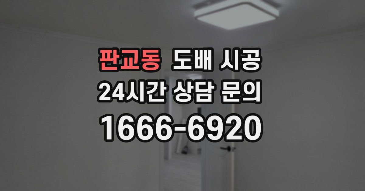 판교동 도배 시공