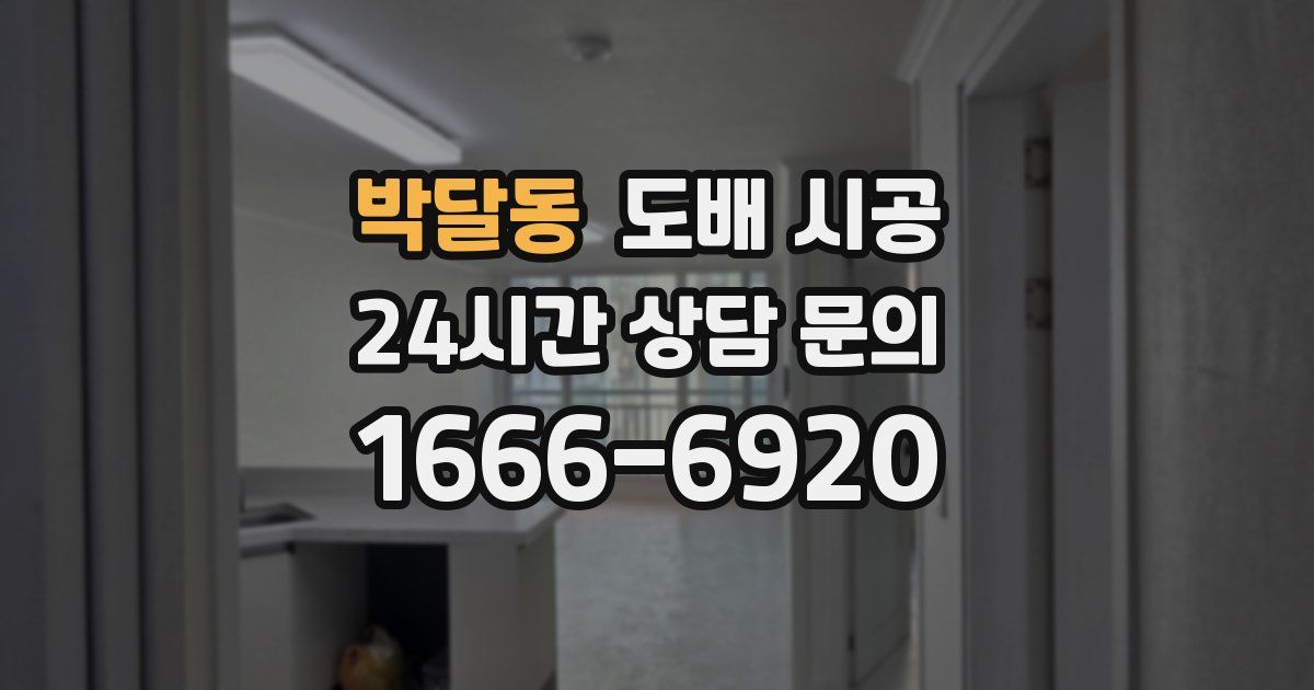 박달동 도배 시공