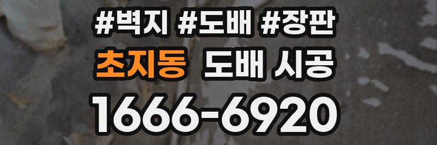 초지동 도배 시공