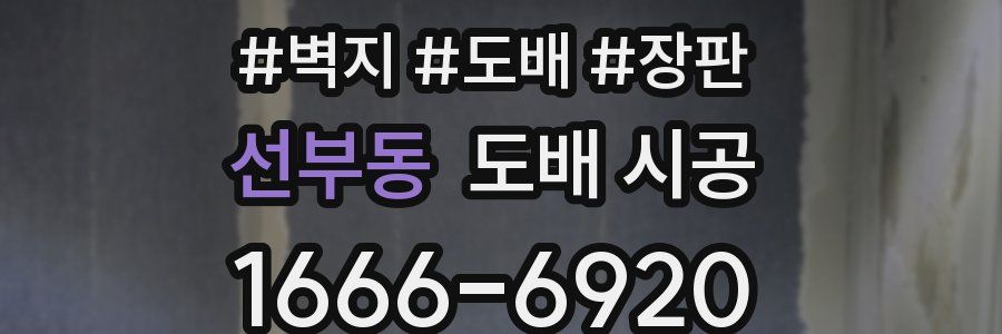 선부동 도배 시공