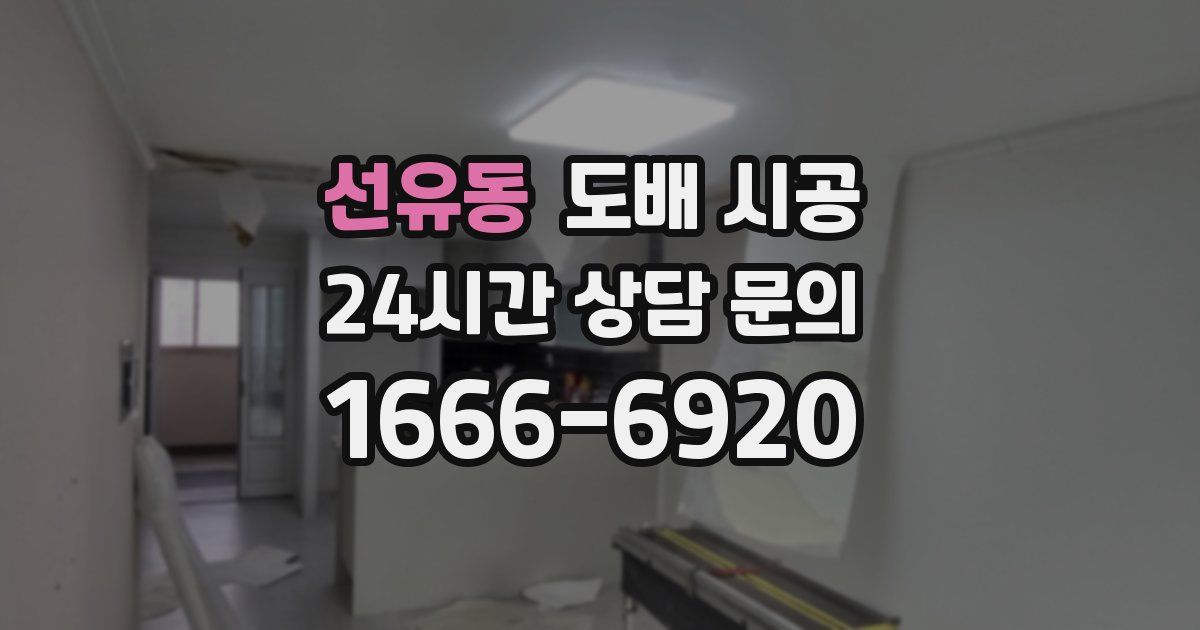 선유동 도배 시공