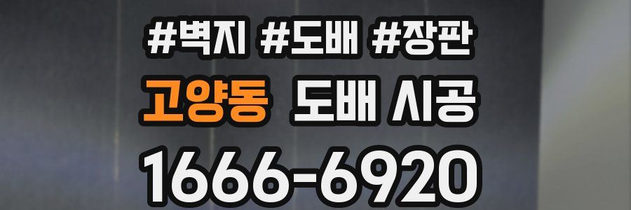 고양동 도배 시공