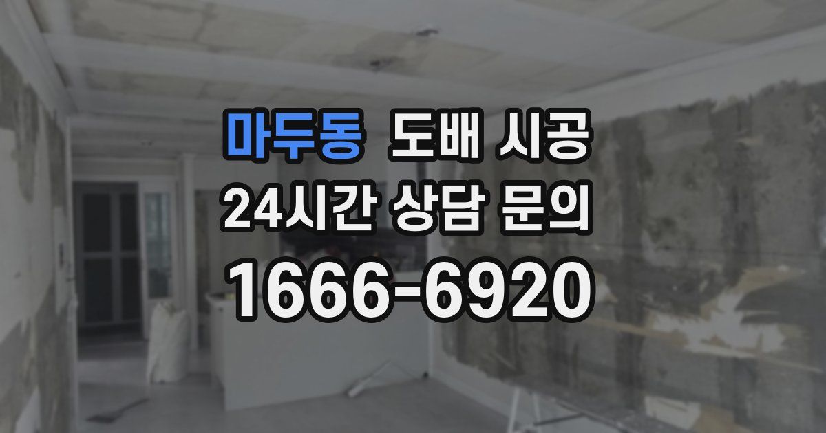 마두동 도배 시공