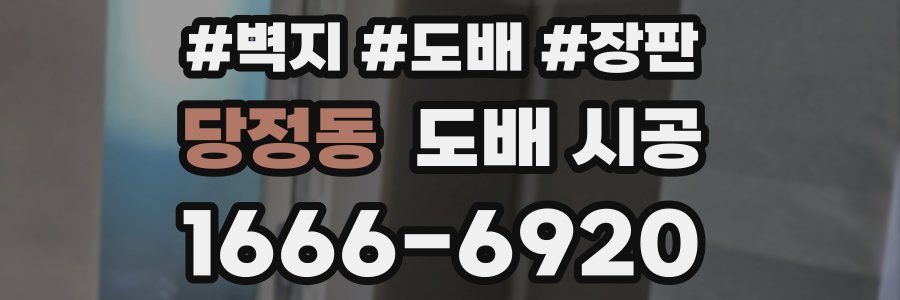당정동 도배 시공