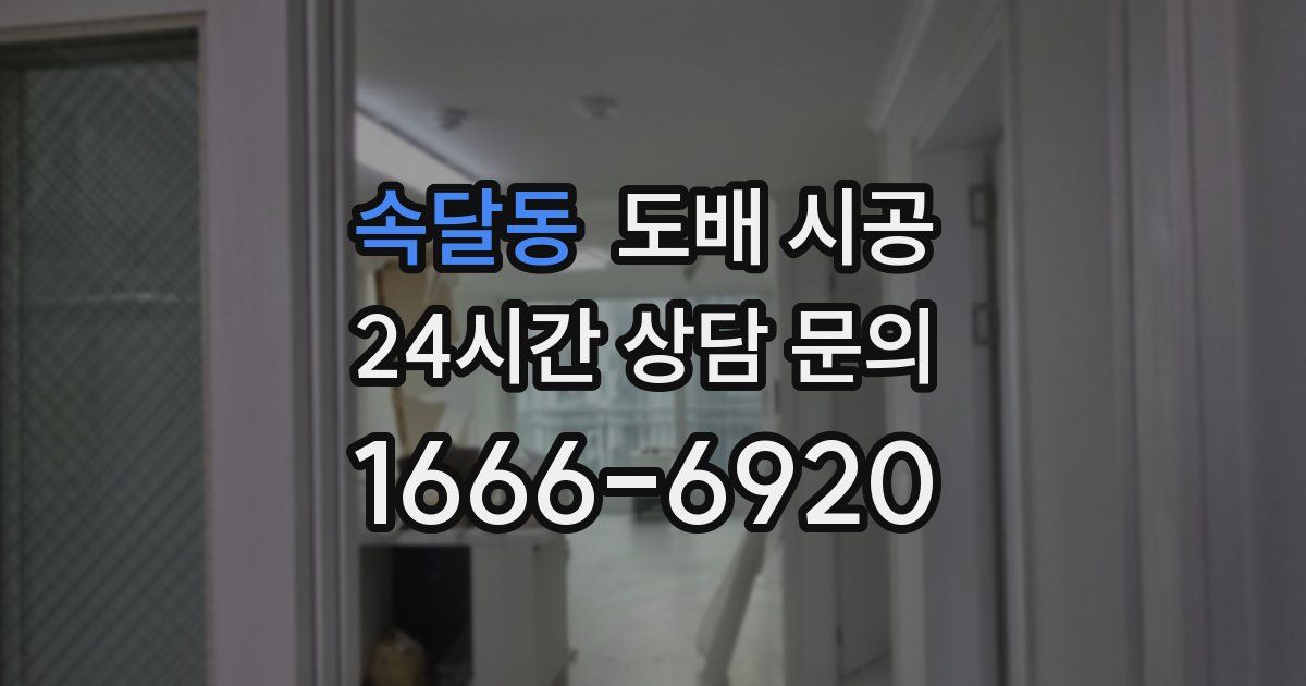 속달동 도배 시공