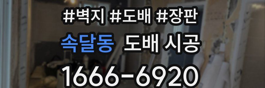 속달동 도배 시공