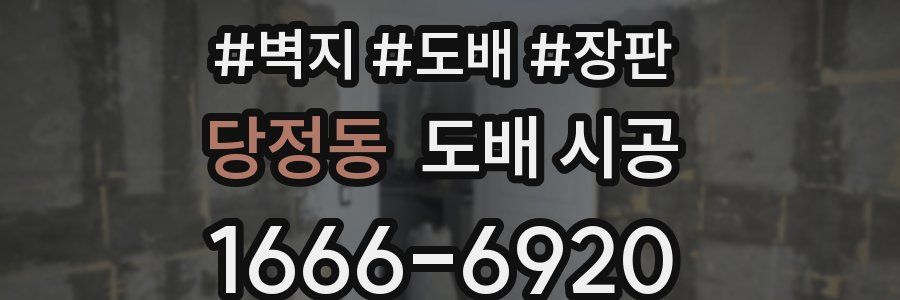 당정동 도배 시공