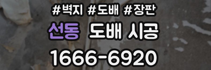 선동 도배 시공