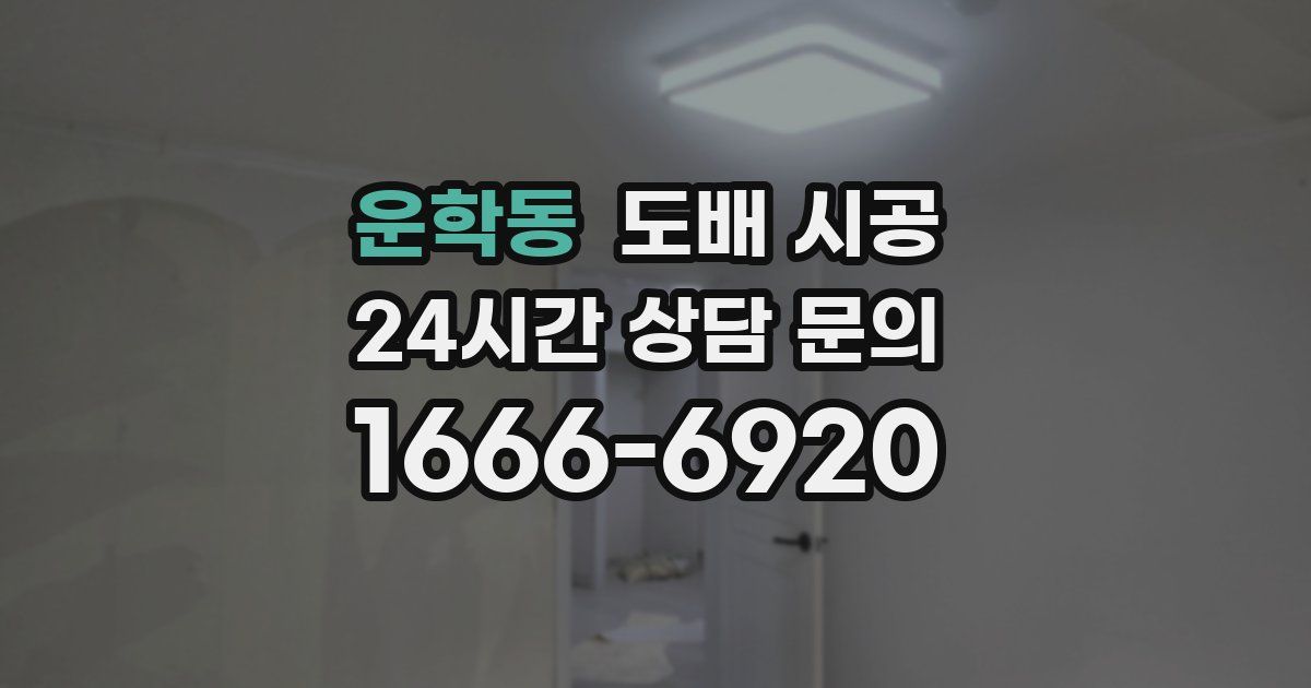 운학동 도배 시공