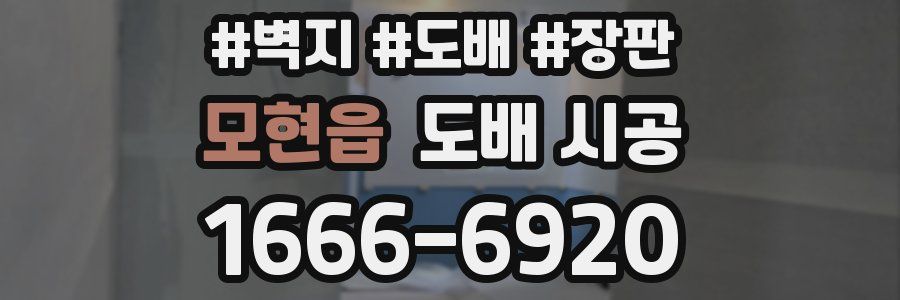 모현읍 도배 시공