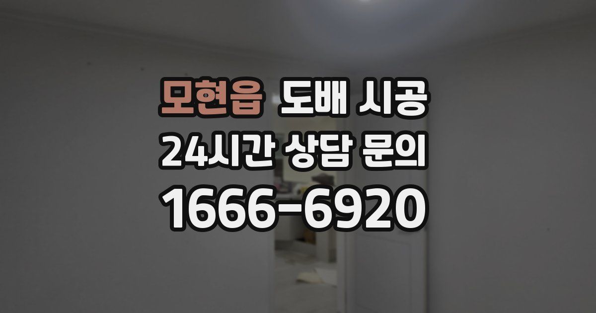 모현읍 도배 시공