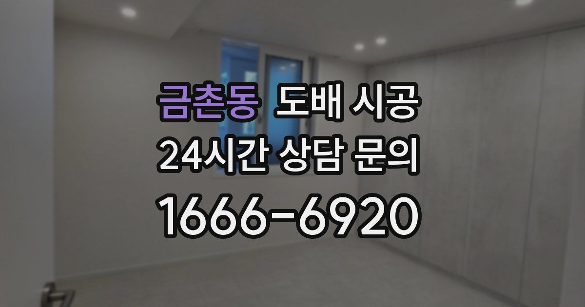 금촌동 도배 시공