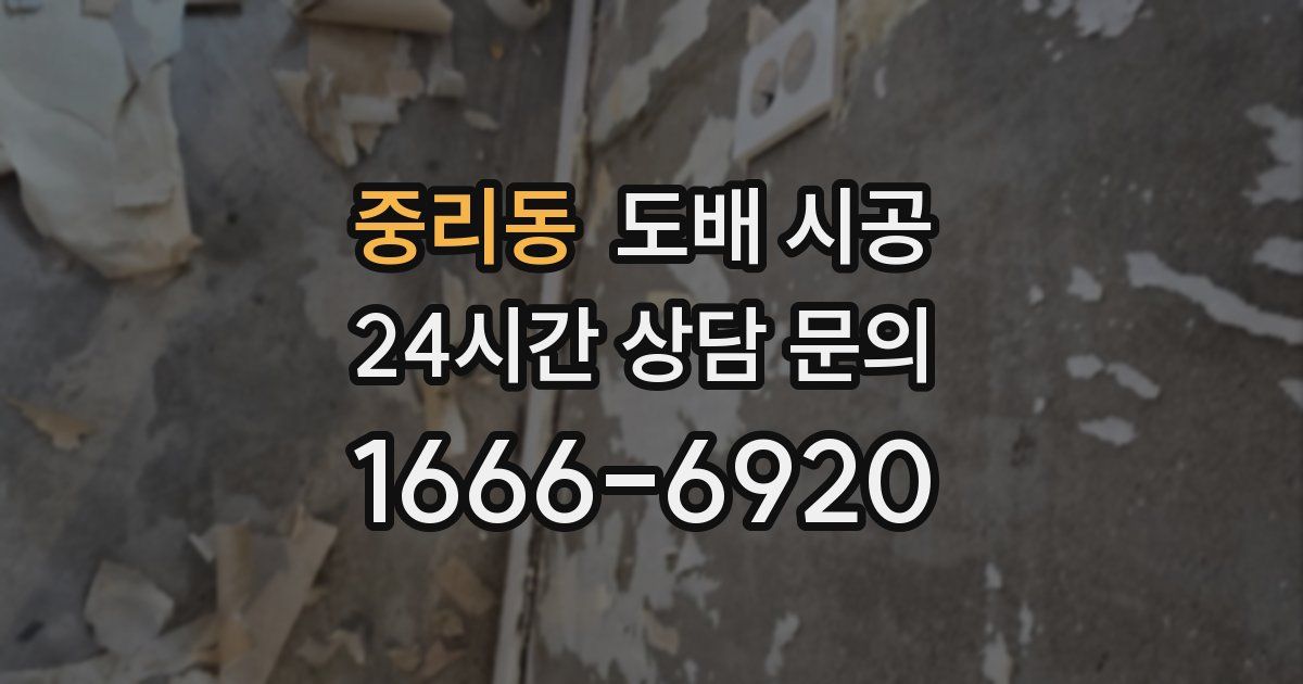 중리동 도배 시공