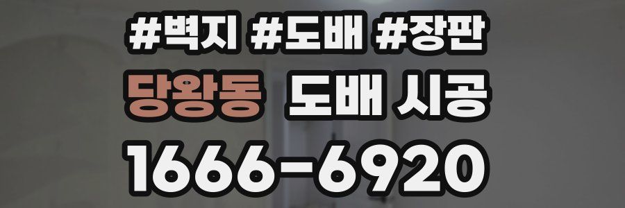 당왕동 도배 시공