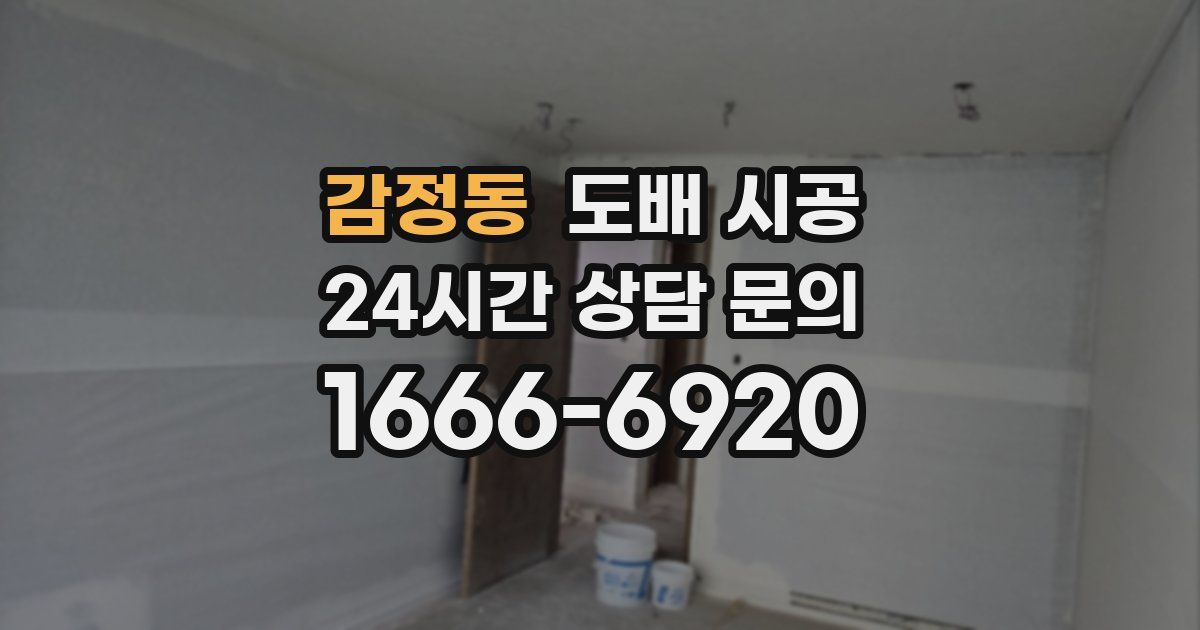 감정동 도배 시공