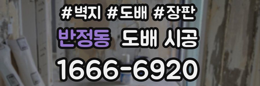 반정동 도배 시공
