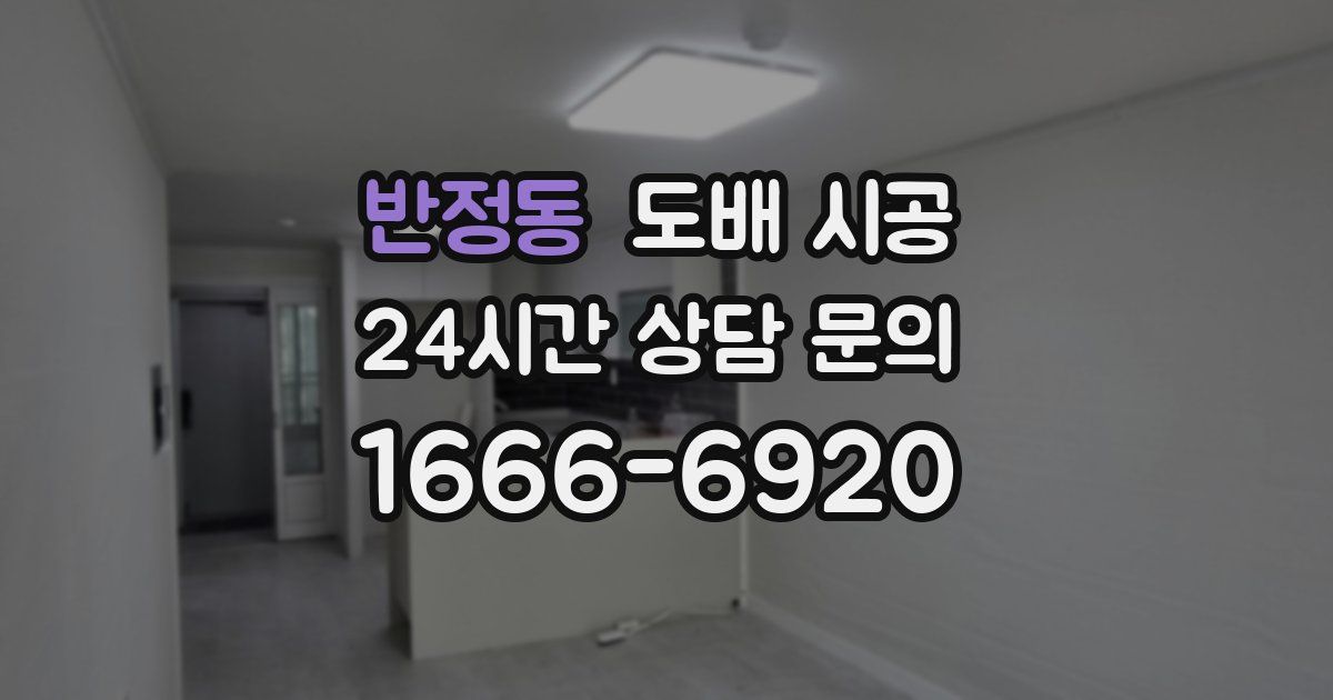 반정동 도배 시공