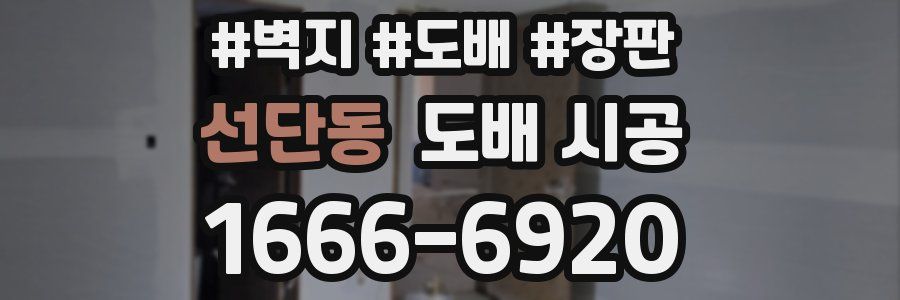 선단동 도배 시공