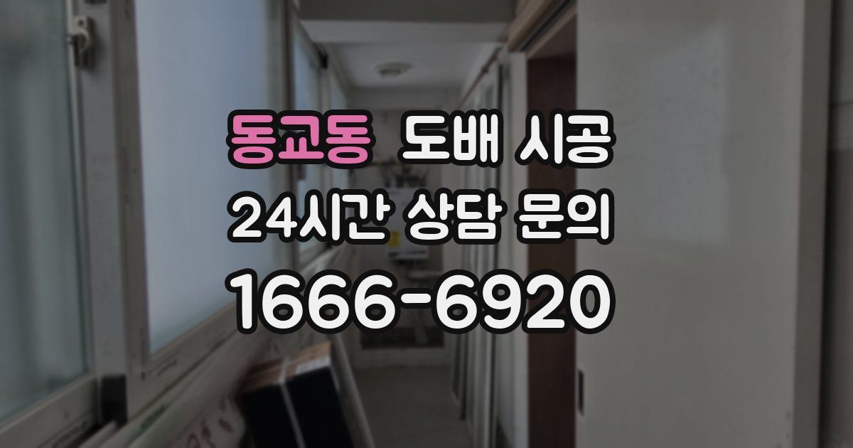 동교동 도배 시공