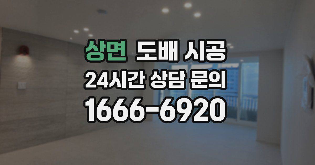 상면 도배 시공