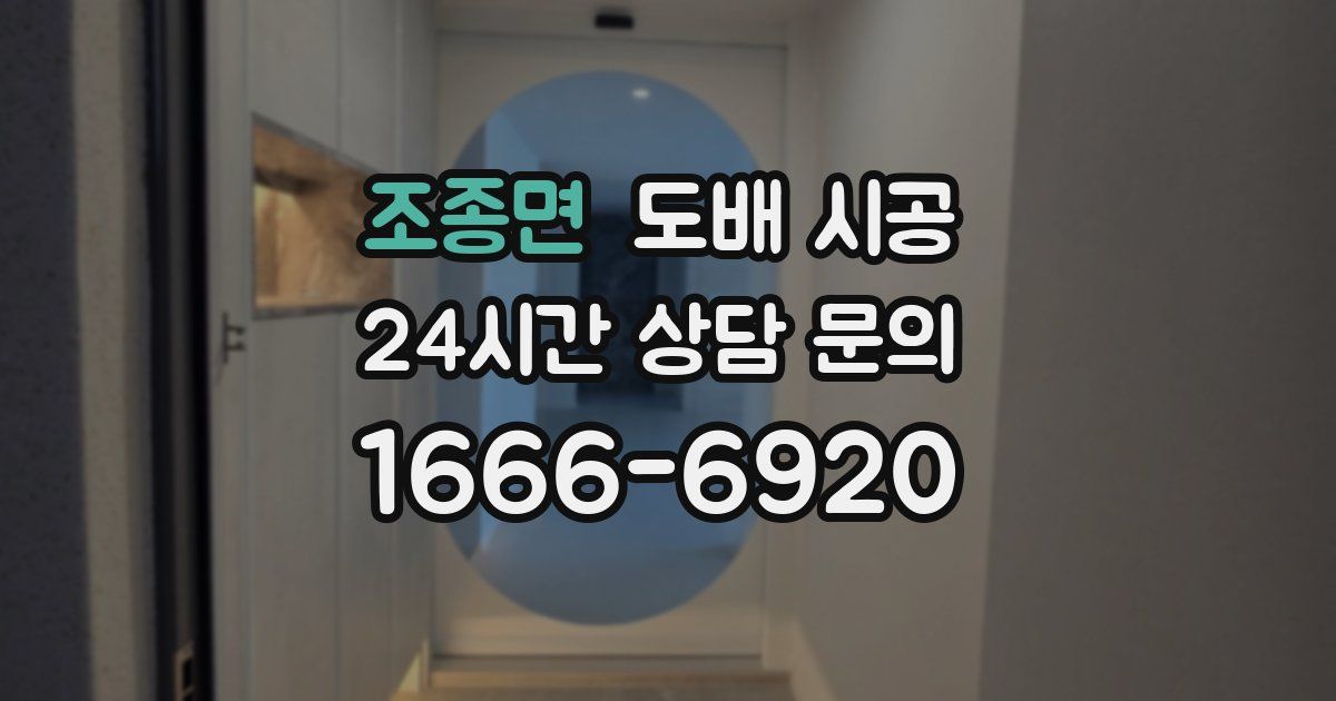 조종면 도배 시공