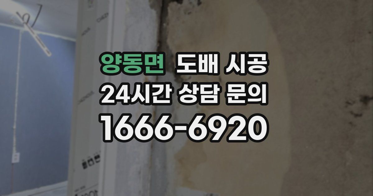 양동면 도배 시공