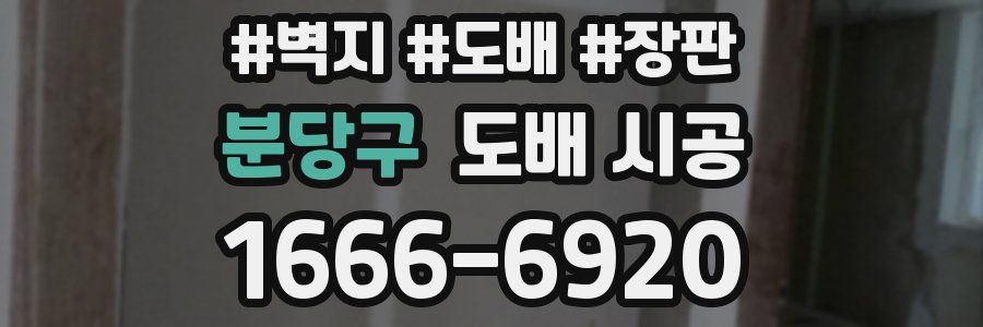 분당구 도배 시공