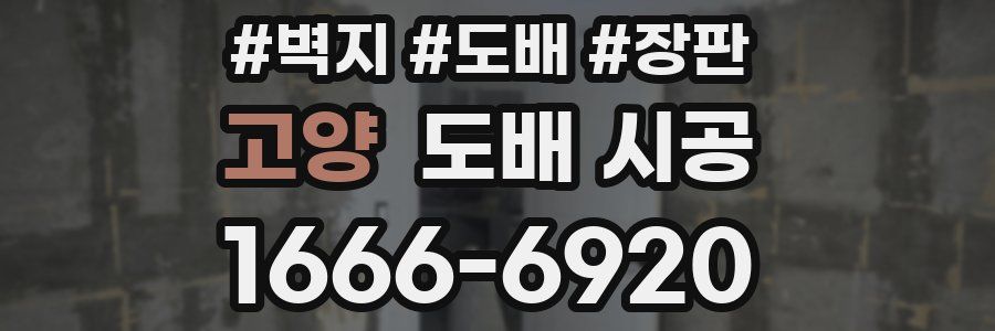 고양 도배 시공