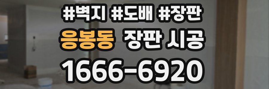 응봉동 장판 시공