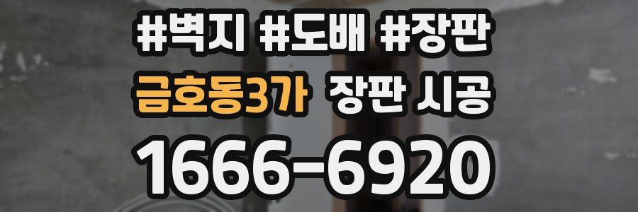 금호동3가 장판 시공