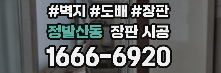 정발산동 장판 시공