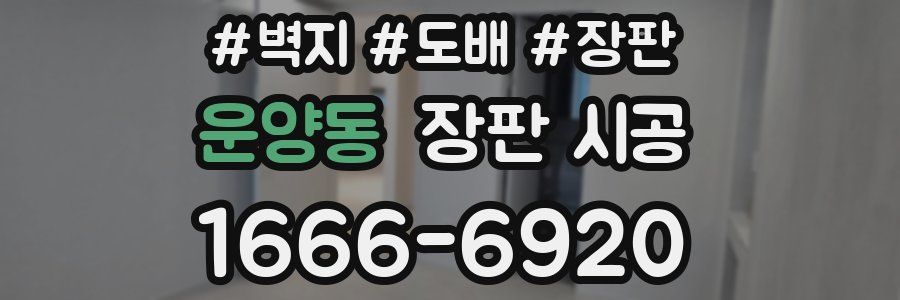 운양동 장판 시공