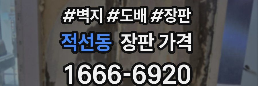 적선동 장판 가격