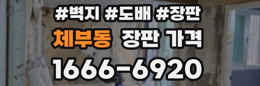 체부동 장판 가격