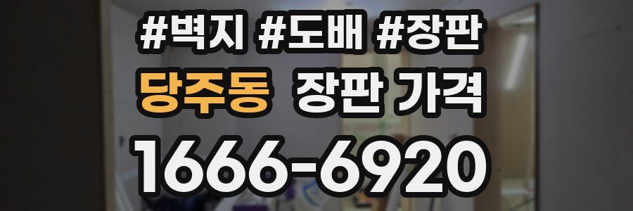 당주동 장판 가격