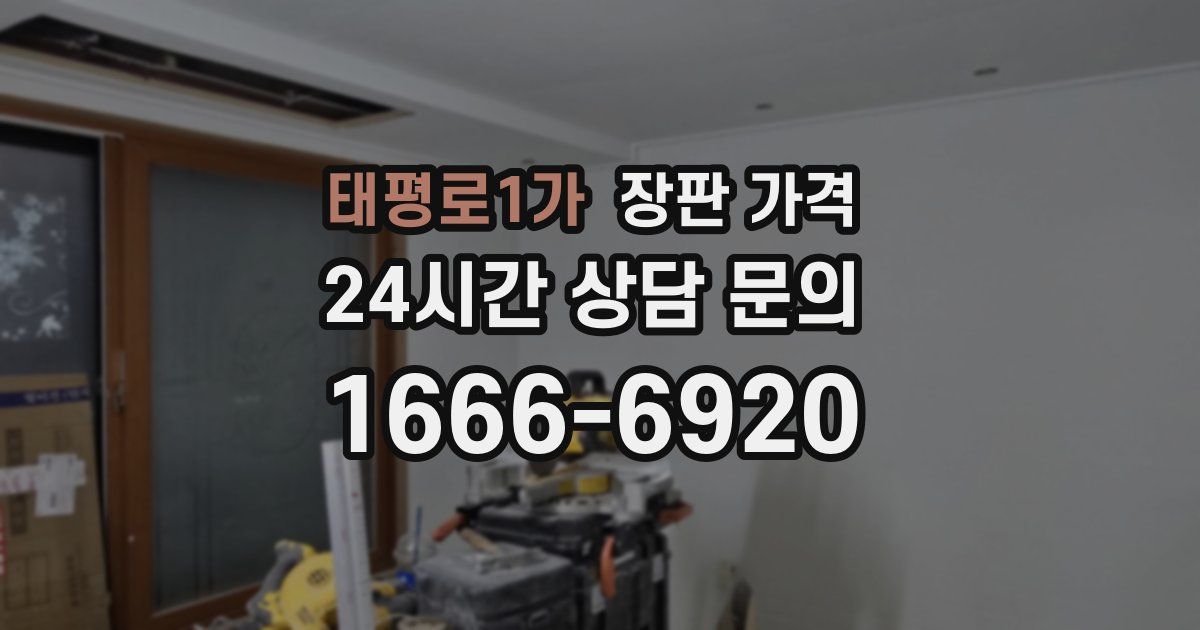 태평로1가 장판 가격