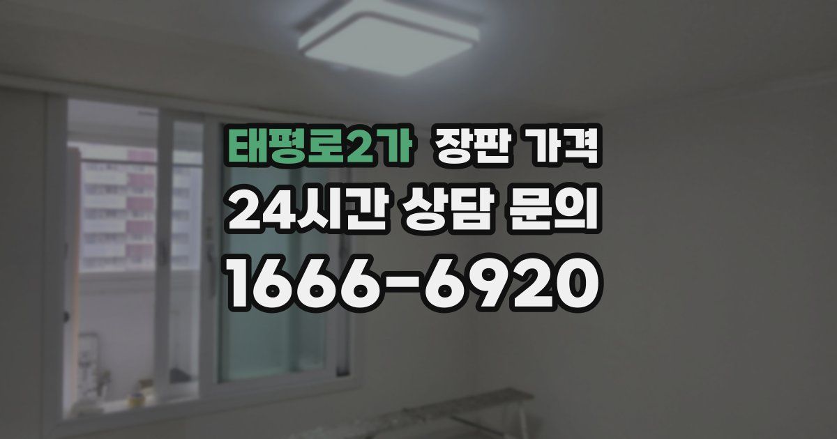 태평로2가 장판 가격