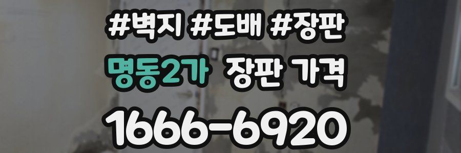 명동2가 장판 가격