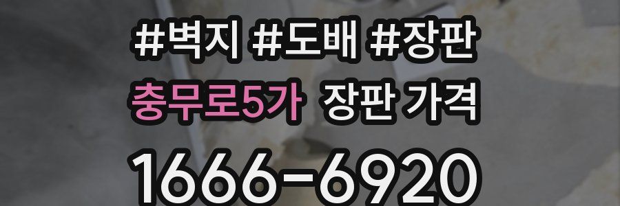 충무로5가 장판 가격