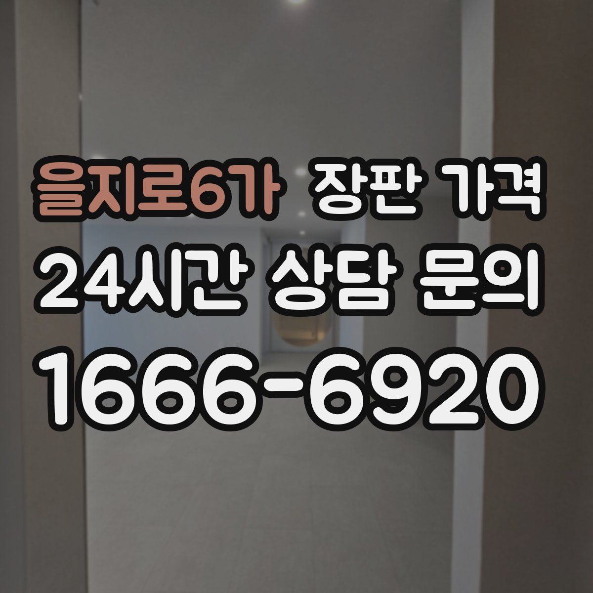 을지로6가 장판 가격