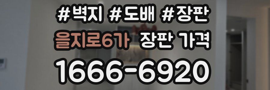 을지로6가 장판 가격