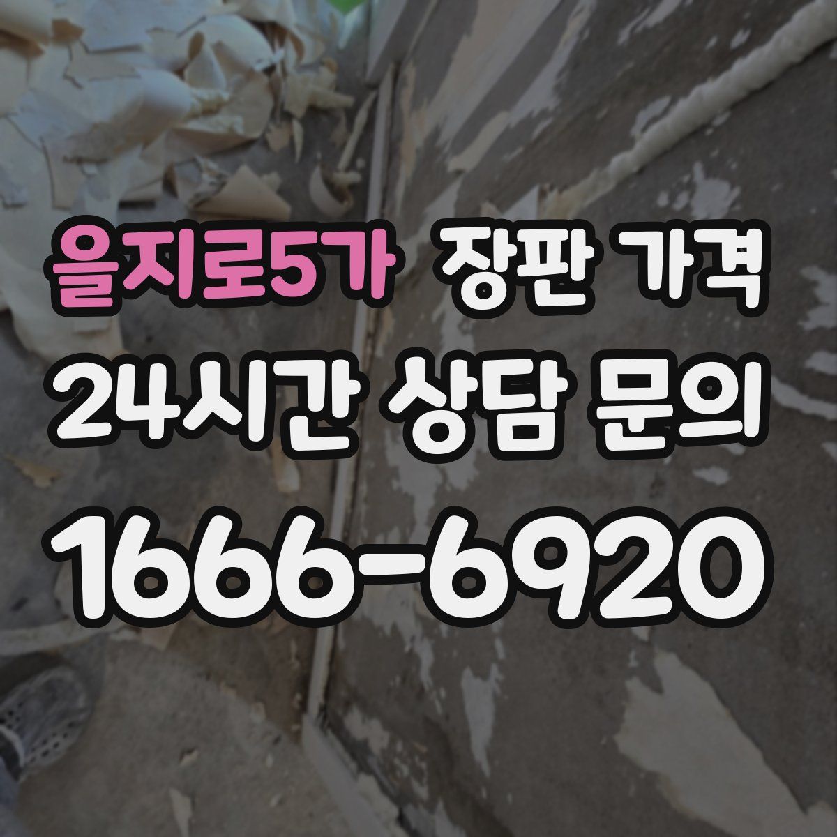 을지로5가 장판 가격