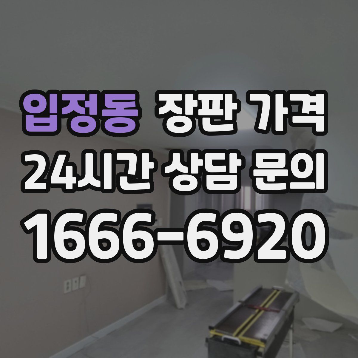 입정동 장판 가격