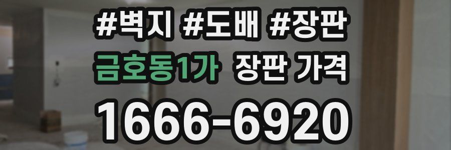 금호동1가 장판 가격