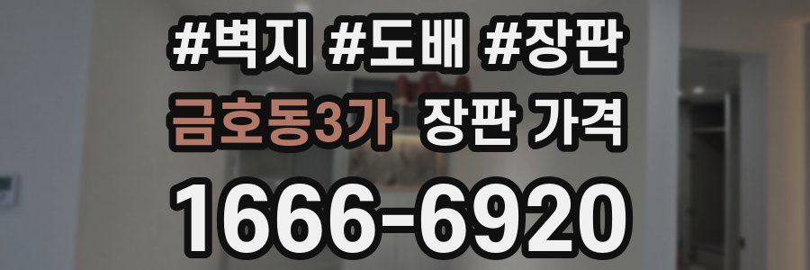 금호동3가 장판 가격