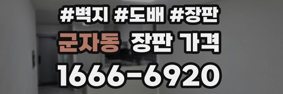 군자동 장판 가격
