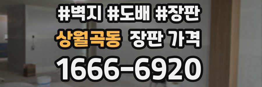 상월곡동 장판 가격