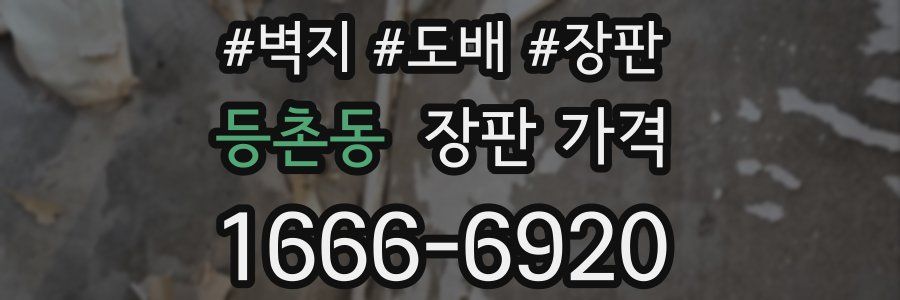 등촌동 장판 가격