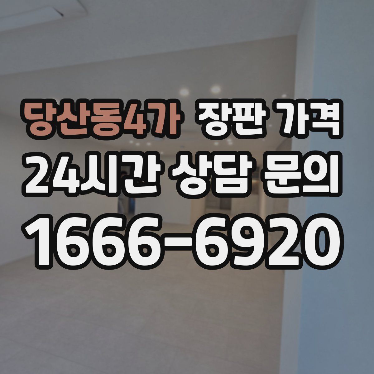 당산동4가 장판 가격