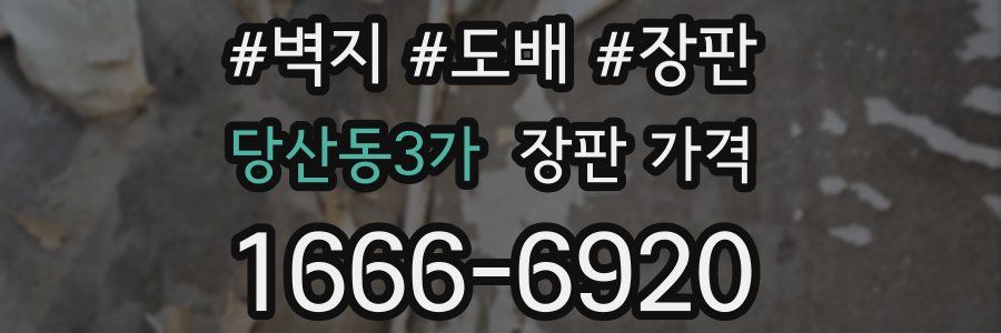 당산동3가 장판 가격